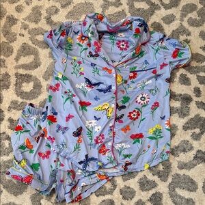 Kate Spade Light Blue Floral Butterfly Pajama Set